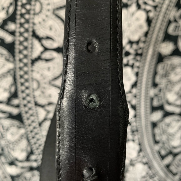πVintage Leather Black Belt - Picture 5 of 5